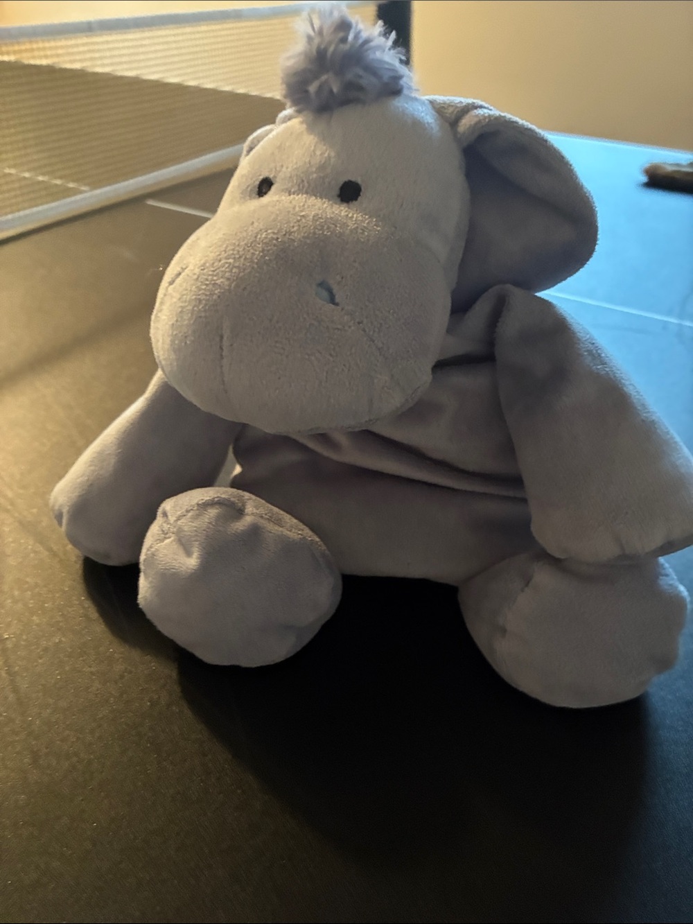 Jellycat Soft Gray Hippo Plush with Tuft